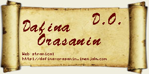 Dafina Orašanin vizit kartica